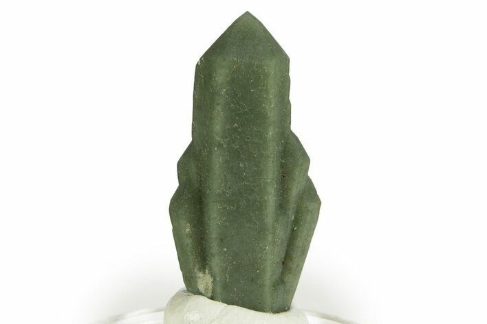 Green Hedenbergite Included Quartz Cluster - Mongolia #331898